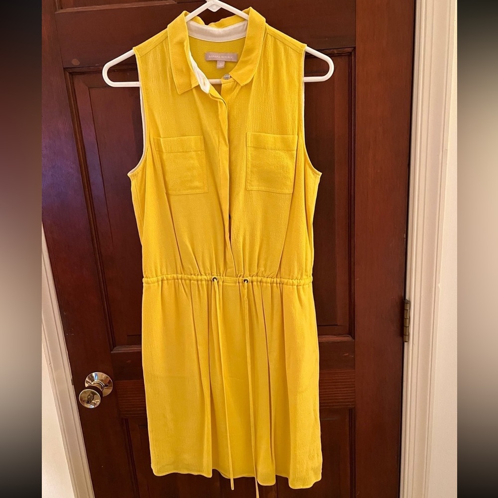 Banana Republic Yellow Sleeveless Dress